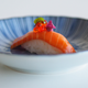 Nigiri made with Wildtype cultivated salmon